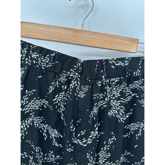 Entro Skirt Women Small Black White Printed Button Front Elastic Waist Maxi - Picture 7 of 10